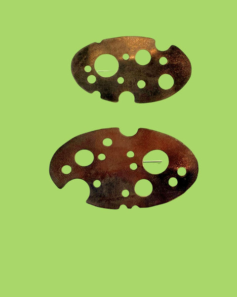 Sarah Tector Lotus Pods long back bronze earrings ST466