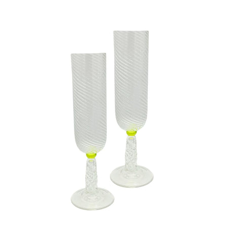 Bobby Richard (IV Glasswork) Spiral Champagne Glass