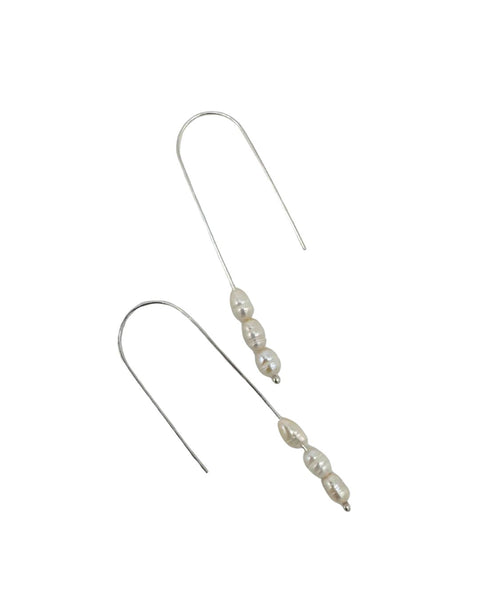 Claire Anderson Pearl Threader Earrings