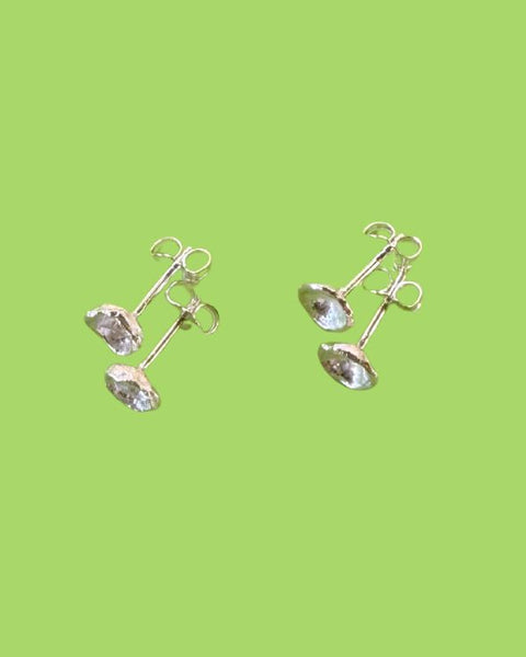Sarah Tector small silver cast studs ST234a