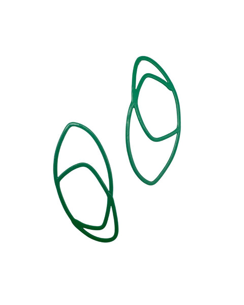Kelly Miller Green Shaped Stud Earrings
