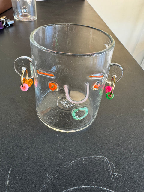 Tak Tak face cup with earrings