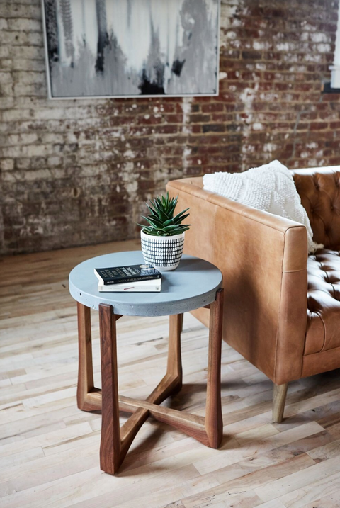 Hand Carved Walnut Side Table