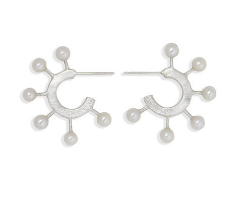 Sarah Holden Pearly Hoop Minis/WHITE (E366)