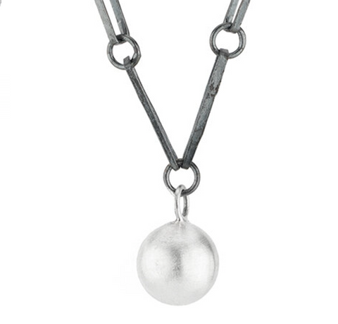 Sarah Holden Oxi Box Link Chain with Shiny Ball Necklace (N101)