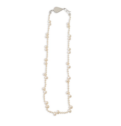 Sarah Holden Pearl Dot and Dash Necklace/SNOW WHITE Necklace (N204)