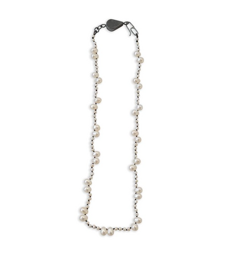 Sarah Holden Oxi Pearl Dot and Dash Necklace/SNOW WHITE Necklace (N206)