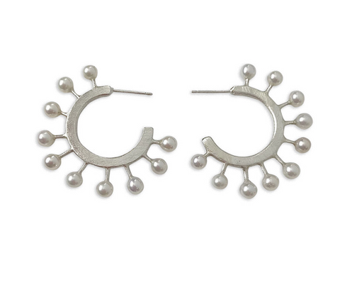 Sarah Holden Pearly Hoops/WHITE (E240)