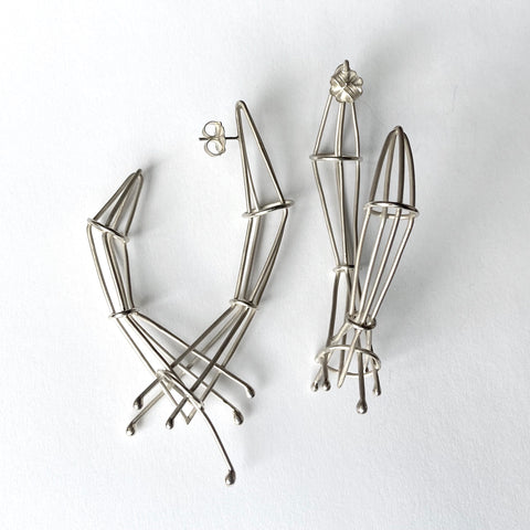 KING RELD Earrings: Cage Rage Hoops