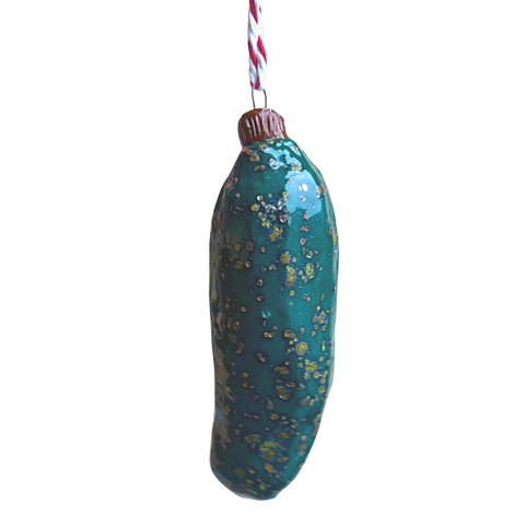 Sculpted Pickle Ornament with spots