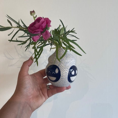 Cobalt Emoji Vase