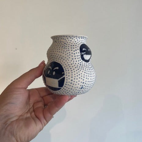 Cobalt Emoji Vase