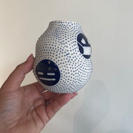 Cobalt Emoji Vase