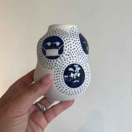 Cobalt Emoji Vase