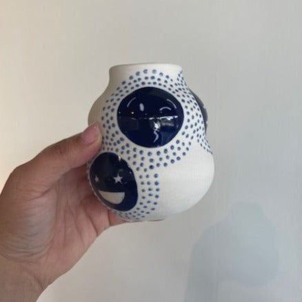Cobalt Emoji Vase