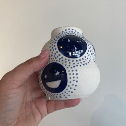 Cobalt Emoji Vase